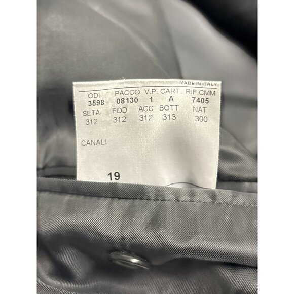 Canali Mens Gray Wool Two-Button Blazer Jacket Size 40R Made In Italy - Picture 8 of 14